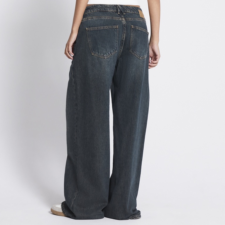 Mid waist wide jeans "Optiwide" Tinted Indigo